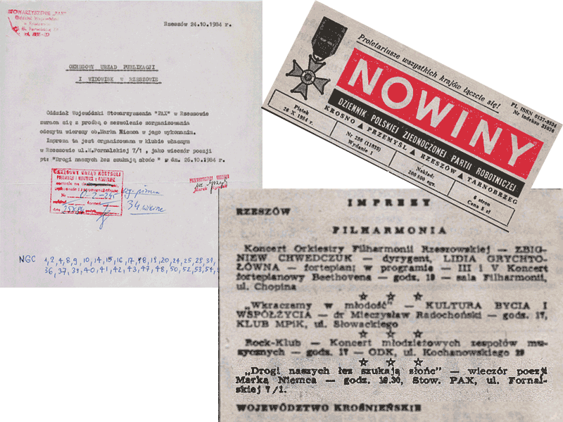 WOS PAX - 26 X 1984 wieczór autorski Marka Niemca