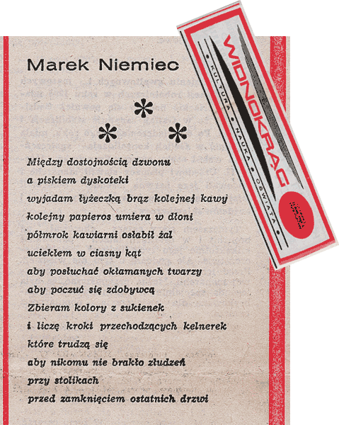 Widnokrąg - 21 V 1986 wiersz Marka Niemca